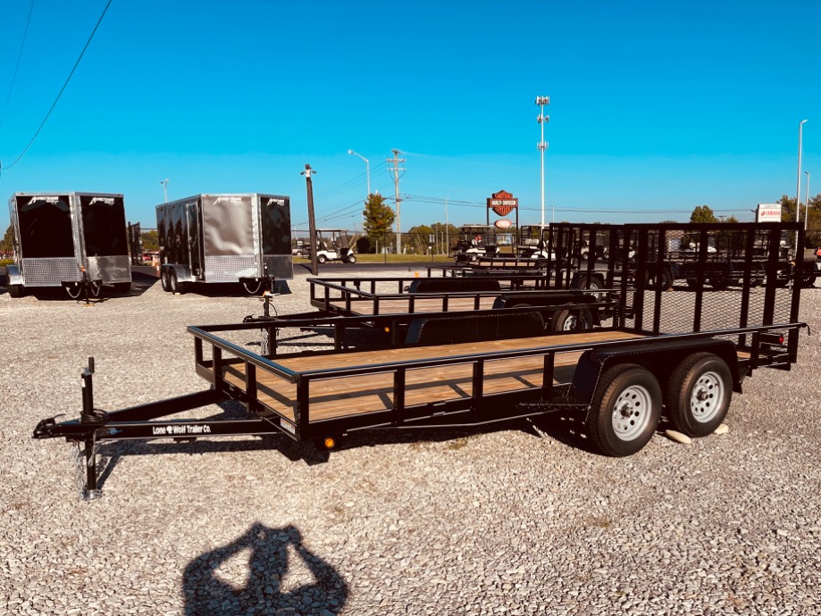 New 7x18 Lone Wolf Duel Axle Utility Trailer  Trailers For Sale 