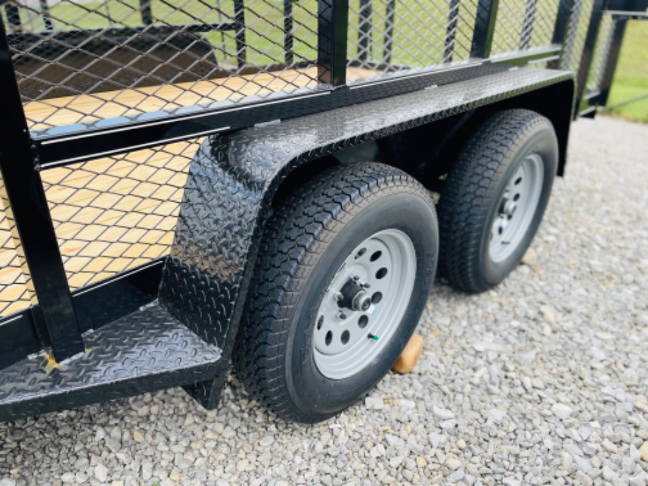 New 7x16 Lone Wolf High Duel Axle with High Sides  hHomesteader Trailers 
