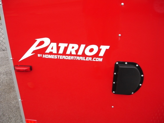2015 Patroit Vee  Nose Enclosed Trailer Ramp Door 36 hHomesteader Trailers 