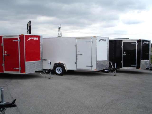 2015 Patroit Vee  Nose Enclosed Trailer Ramp Door 36 hHomesteader Trailers 