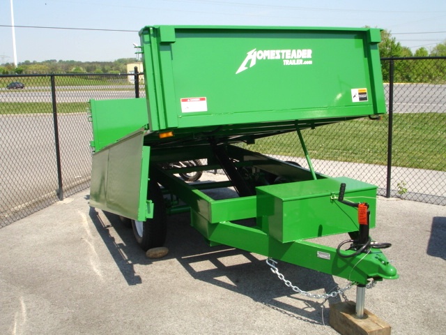 6 X 10  Homesteader Dump Trailer  Drop Down Side hHomesteader Trailers 