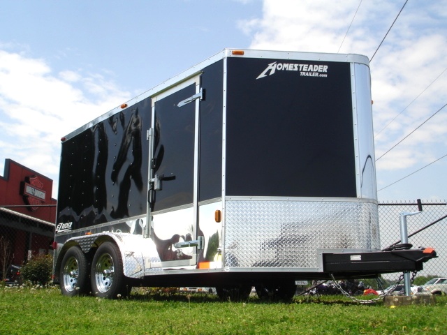 2017 Homesteader EZ Rider V nose Motorcycle Trailer hHomesteader Trailers 