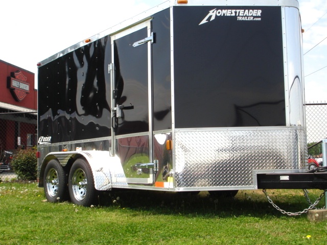 2017 Homesteader EZ Rider V nose Motorcycle Trailer hHomesteader Trailers 