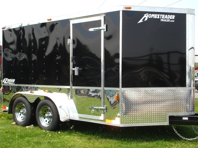 2017 Homesteader EZ Rider V nose Motorcycle Trailer hHomesteader Trailers 
