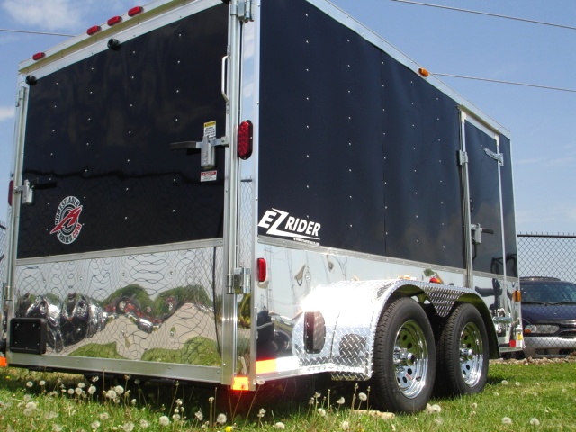 2017 Homesteader EZ Rider V nose Motorcycle Trailer hHomesteader Trailers 