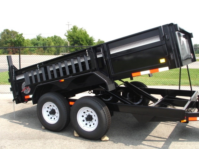 7X12 HX Homesteader Dump Trailer includes Fork Caddy,Side Gate and Pair 6'Ramps hHomesteader Trailers 