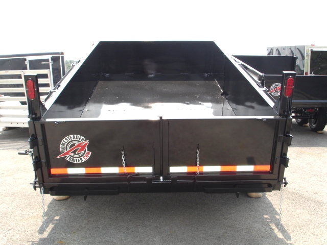 7X12 HX Homesteader Dump Trailer includes Fork Caddy,Side Gate and Pair 6'Ramps hHomesteader Trailers 