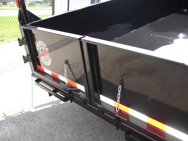 7X12 HX Homesteader Dump Trailer includes Fork Caddy,Side Gate and Pair 6'Ramps hHomesteader Trailers 
