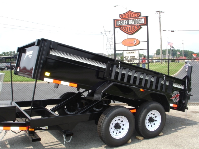 7X12 HX Homesteader Dump Trailer includes Fork Caddy,Side Gate and Pair 6'Ramps Trailers For Sale 