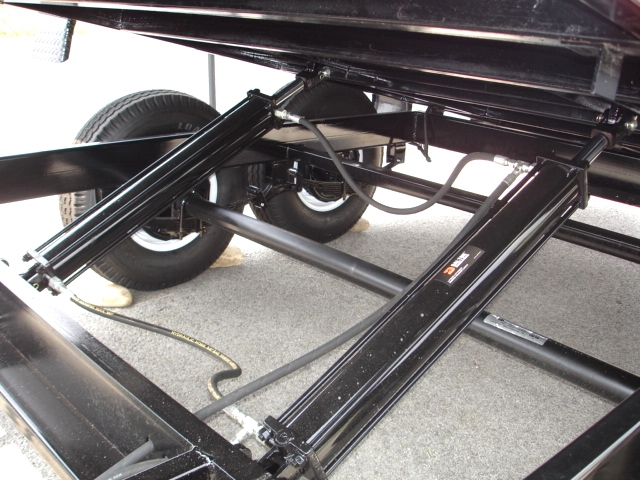 7X12 HX Homesteader Dump Trailer includes Fork Caddy,Side Gate and Pair 6'Ramps hHomesteader Trailers 