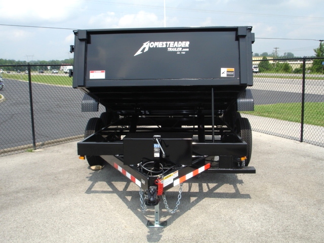 7X12 HX Homesteader Dump Trailer includes Fork Caddy,Side Gate and Pair 6'Ramps hHomesteader Trailers 
