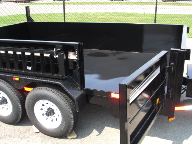 7X12 HX Homesteader Dump Trailer includes Fork Caddy,Side Gate and Pair 6'Ramps Trailers For Sale 