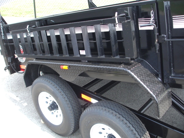 7X12 HX Homesteader Dump Trailer includes Fork Caddy,Side Gate and Pair 6'Ramps hHomesteader Trailers 