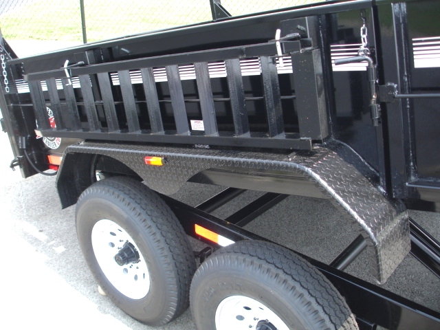 7X12 HX Homesteader Dump Trailer includes Fork Caddy,Side Gate and Pair 6'Ramps Trailers For Sale 