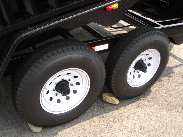 7X12 HX Homesteader Dump Trailer includes Fork Caddy,Side Gate and Pair 6'Ramps hHomesteader Trailers 