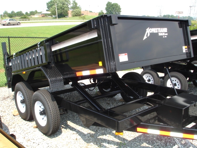 7X12 HX Homesteader Dump Trailer includes a Pair of 6'Ramps hHomesteader Trailers 