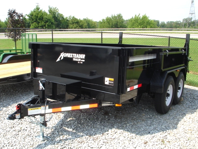 7X12 HX Homesteader Dump Trailer includes a Pair of 6'Ramps hHomesteader Trailers 
