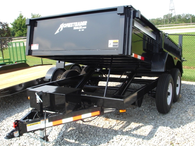 7X12 HX Homesteader Dump Trailer includes a Pair of 6'Ramps hHomesteader Trailers 