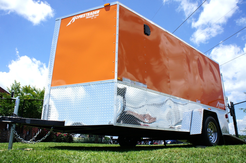 2015 Homesteader Enclosed Trailer Ramp Door Pkg  hHomesteader Trailers 
