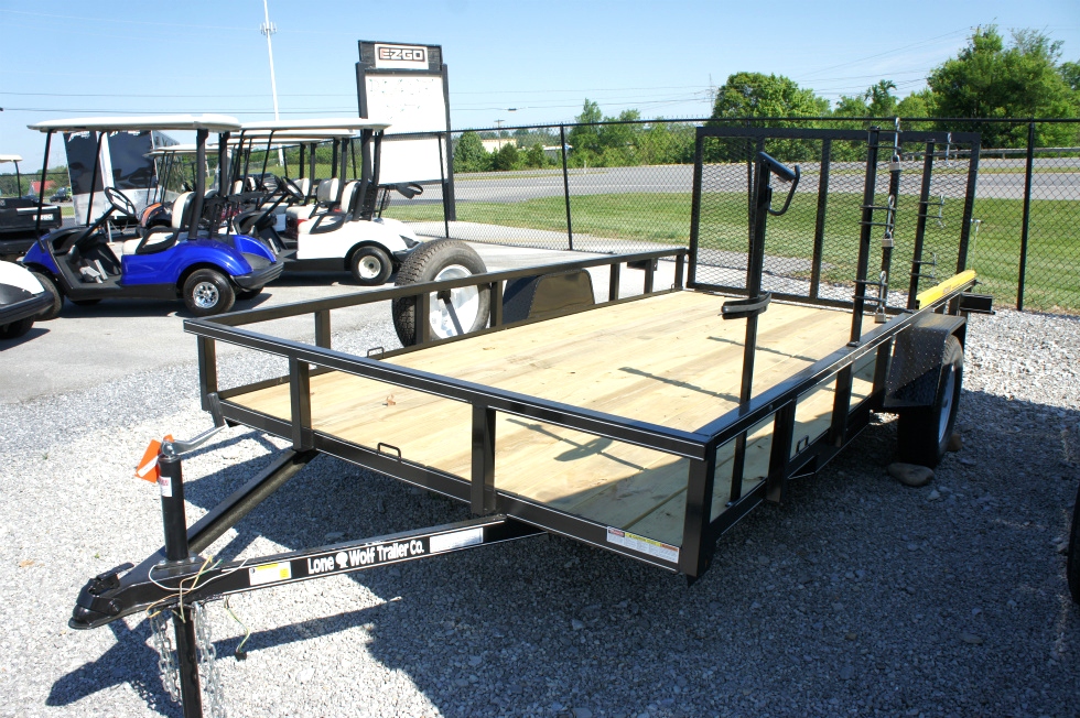  7 X 12 Single Axle Lone Wolf Landscape Trailer Trailers For Sale 