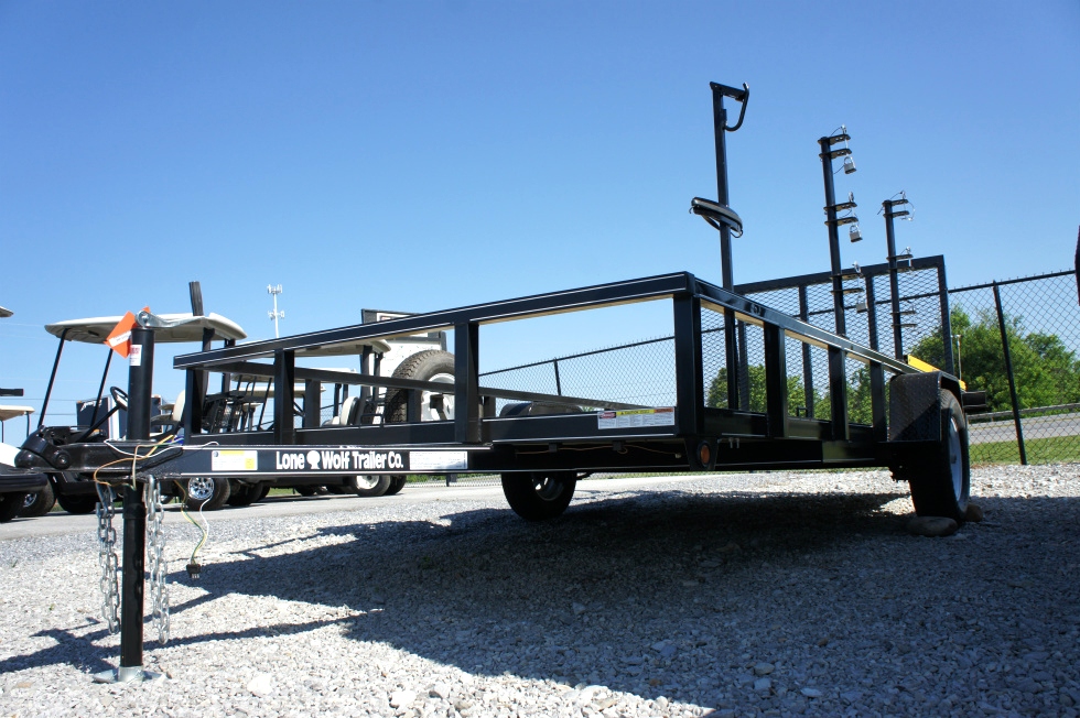  7 X 12 Single Axle Lone Wolf Landscape Trailer Trailers For Sale 