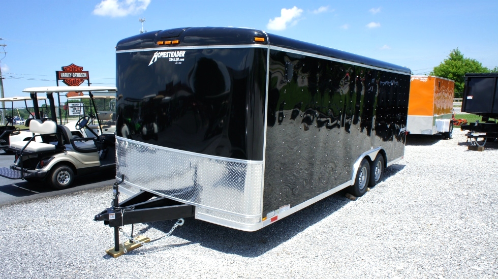 8.5 X 20  Wide Hercules Homesteader Enclosed Equipment Trailer In Stock Ready to Go hHomesteader Trailers 