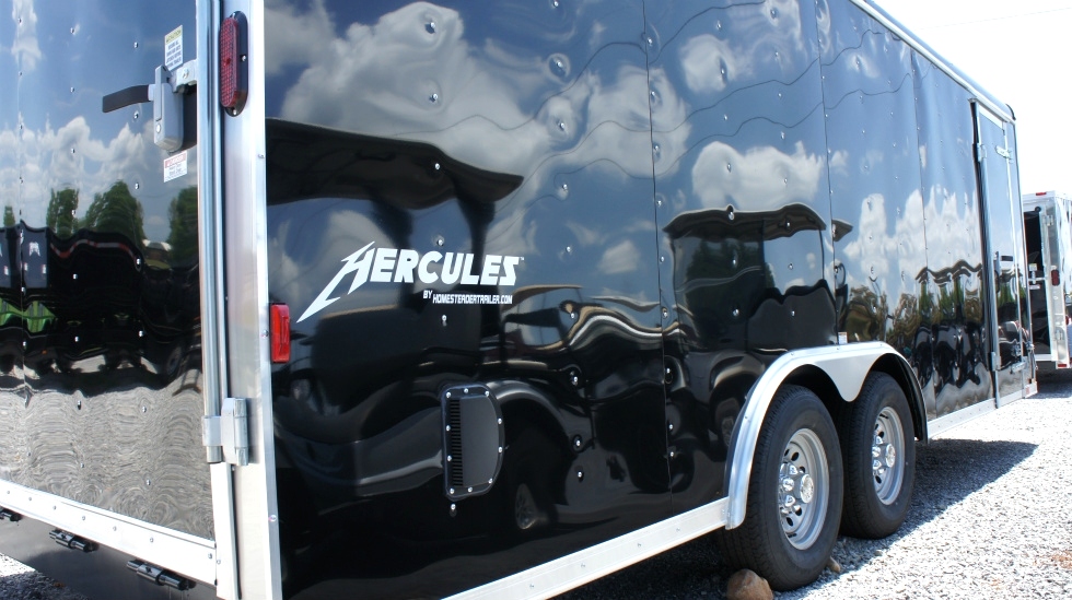 8.5 X 20  Wide Hercules Homesteader Enclosed Equipment Trailer In Stock Ready to Go hHomesteader Trailers 