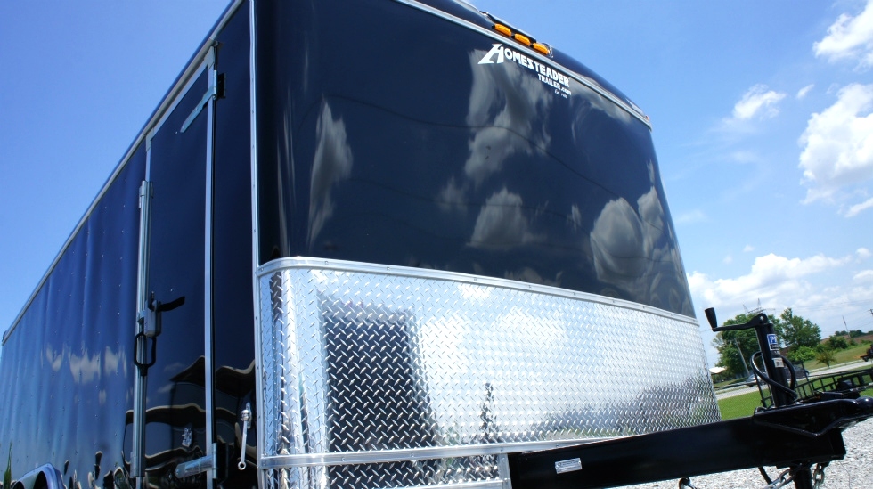 8.5 X 20  Wide Hercules Homesteader Enclosed Equipment Trailer In Stock Ready to Go hHomesteader Trailers 